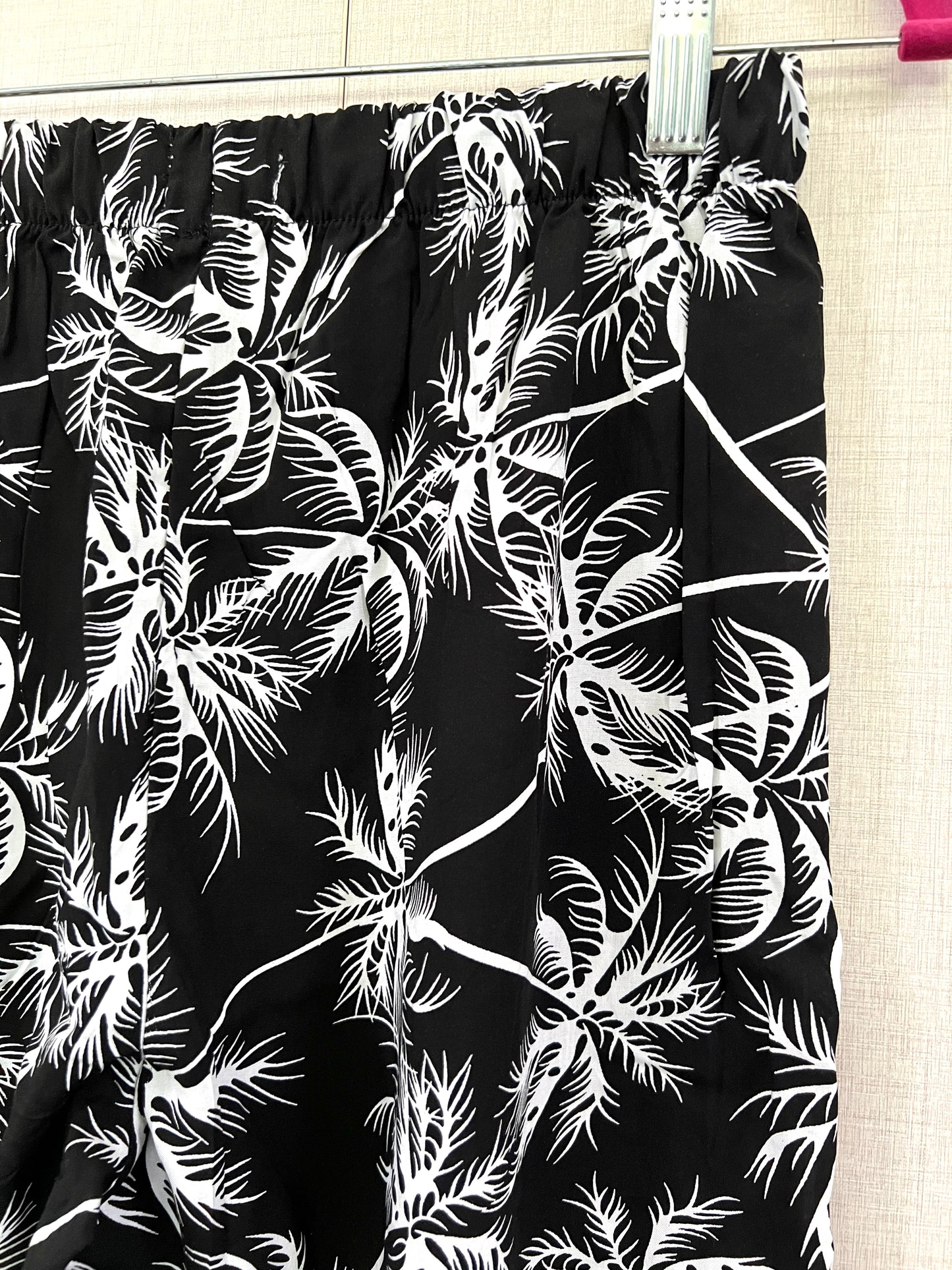 Women's 2-Piece Linen Night Suit – Black Palm Print | Tropical Comfort Meets Urban Style