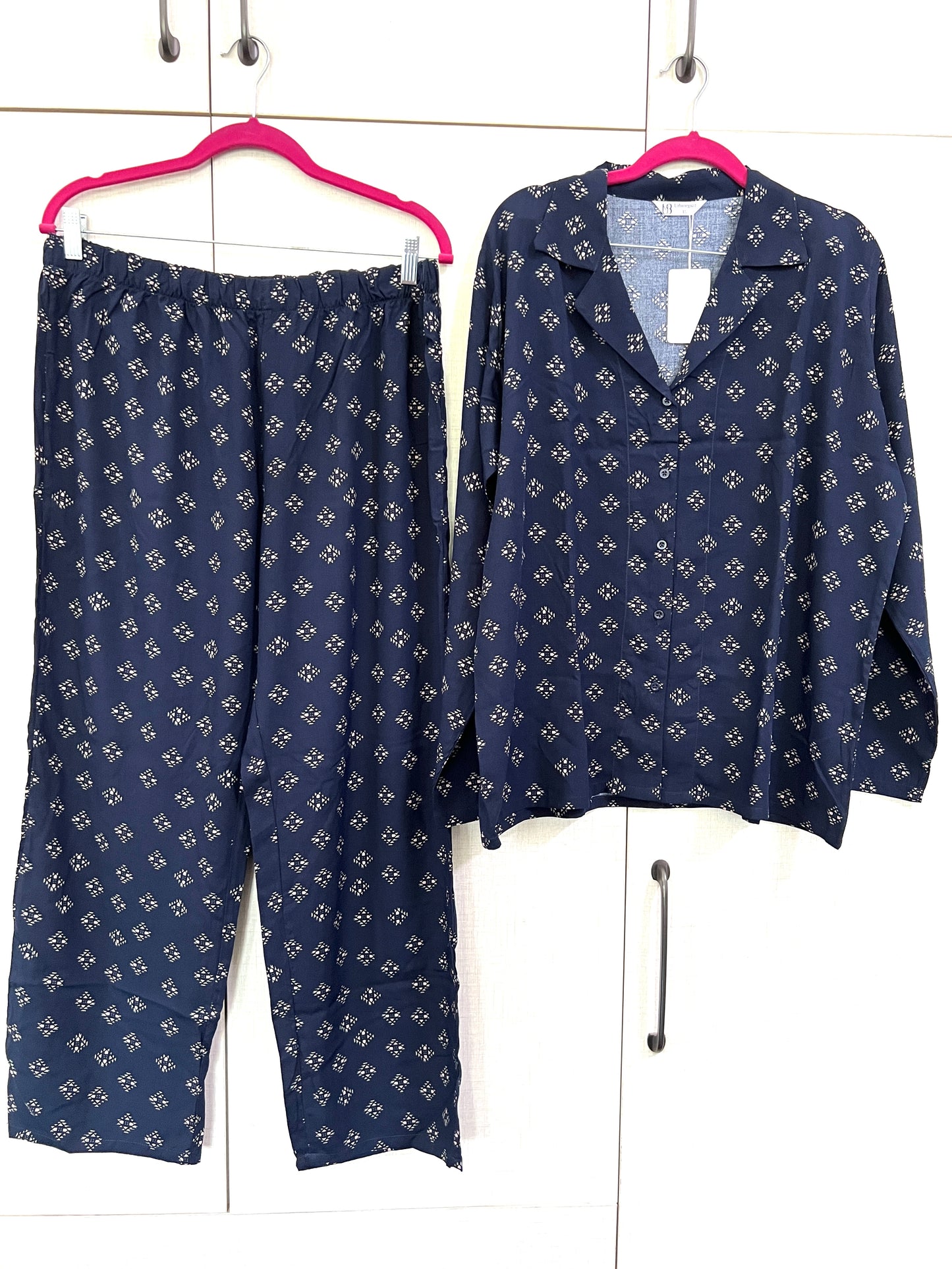 Women's 2-Piece Linen Night Suit – Navy Colour | 100% Premium Linen