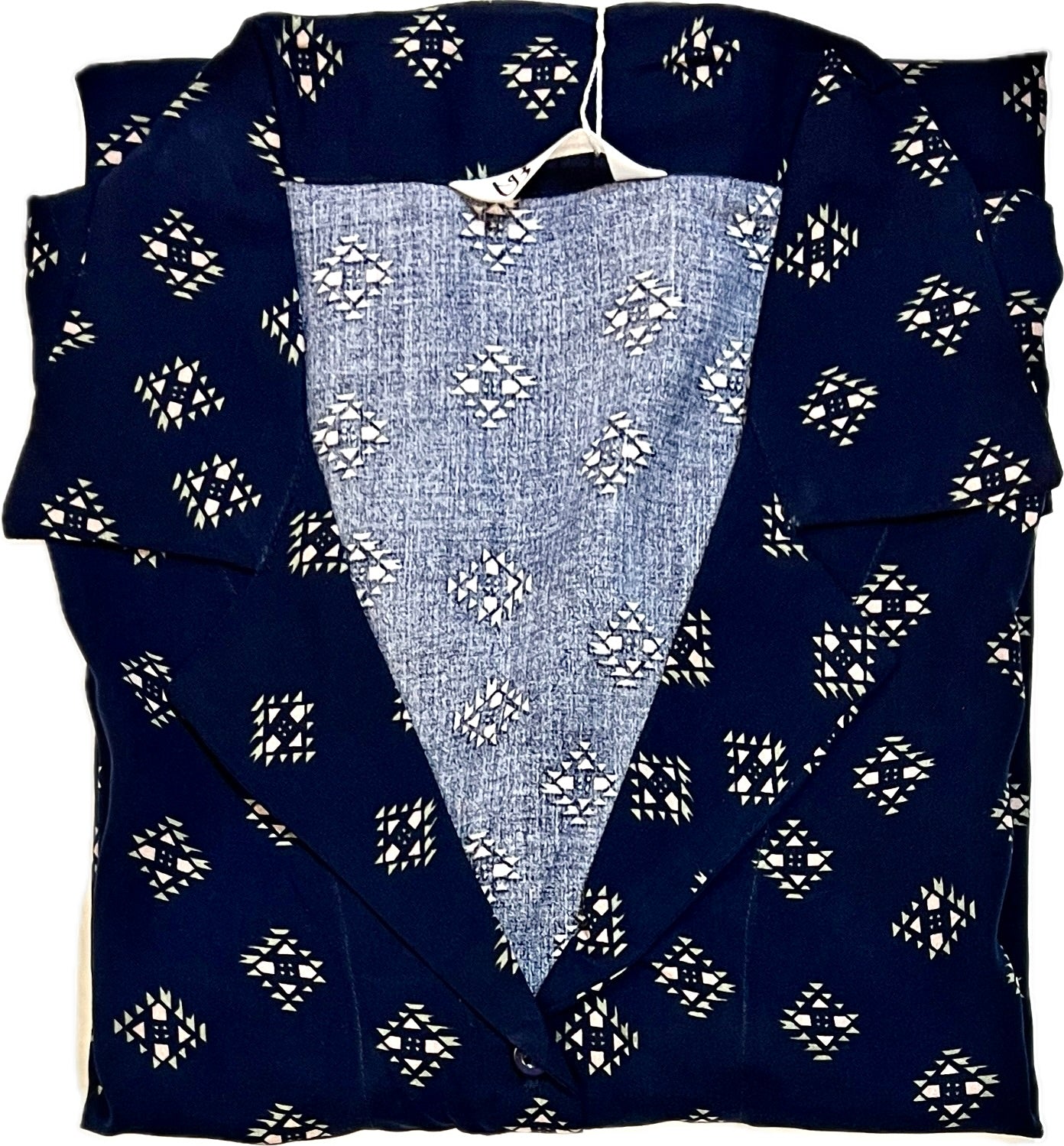 Women's 2-Piece Linen Night Suit – Navy Colour | 100% Premium Linen