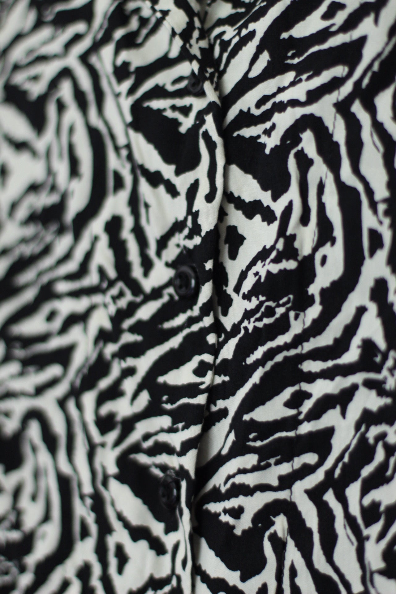 Women Night Suit 2 Piece Linen - Shirt and Trouser - Beautiful zebra patern of white and black